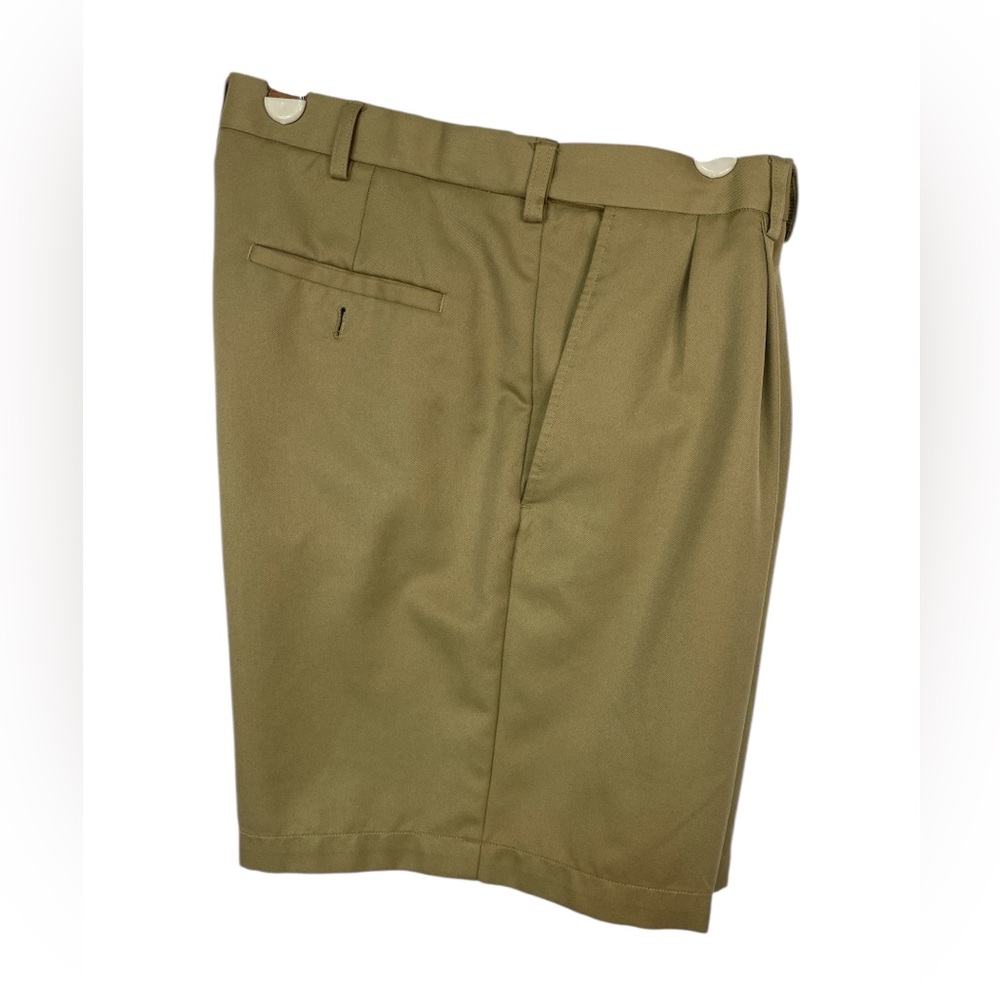 Haggar Pleated Men's Tan Shorts 36W - Picture 2 of 5